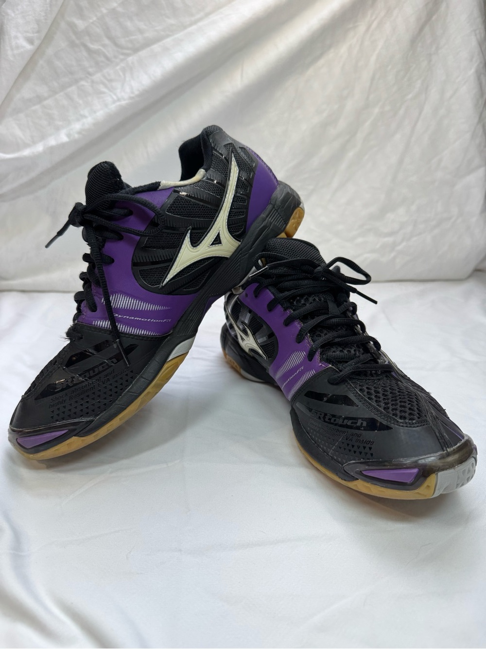 Mizuno Wave Tornado X Womens Volleyball Shoes Black/purple V1GC161267 Size 10.5W